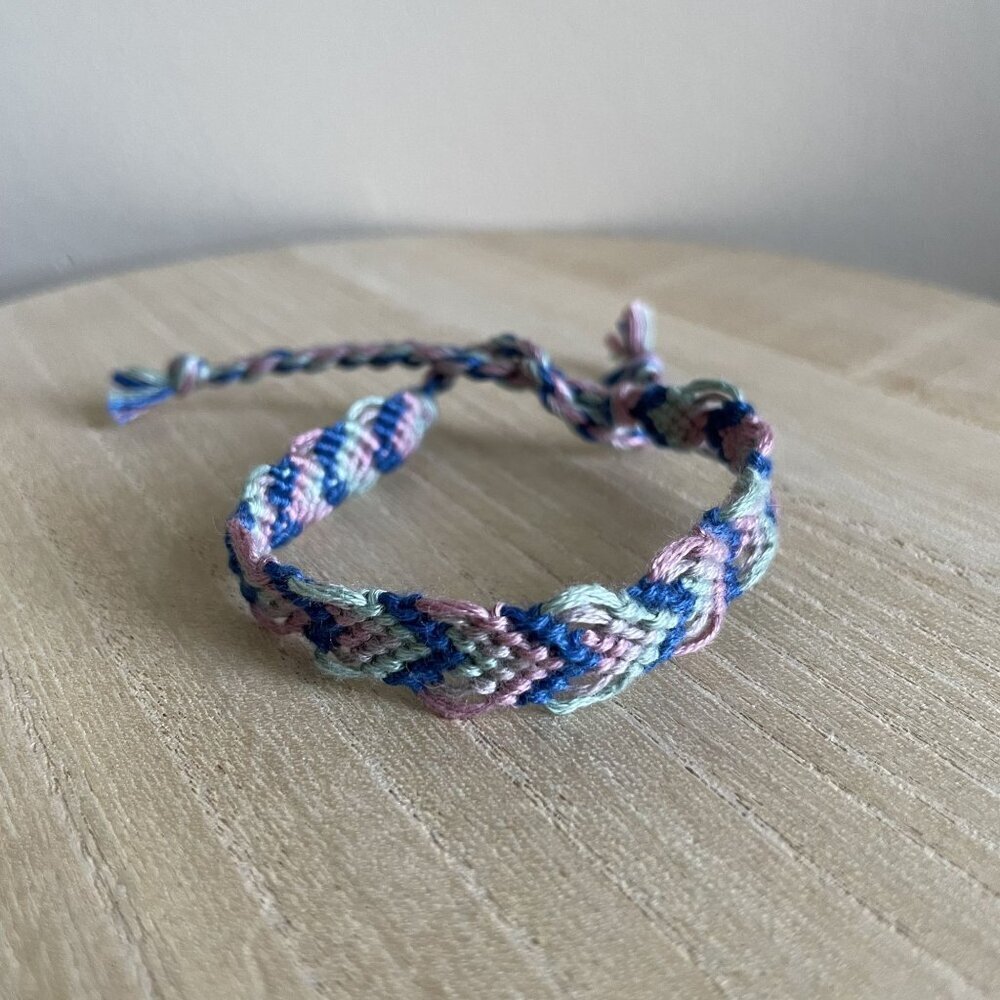 Kendra Bracelet, anklet, trendy, comfortable, tie, embroidery thread, woven, gif